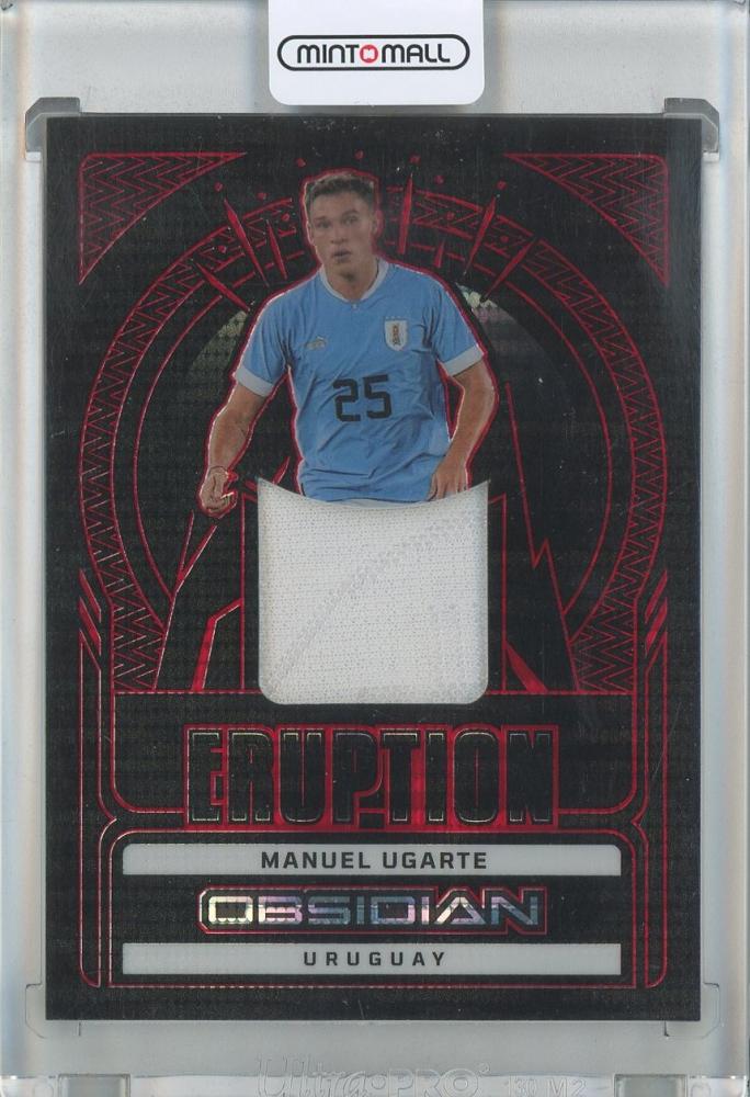 2022-23 Panini Obsidian Manuel Ugarte Eruption Purple collectible card #ER-MU36/44 from Uruguay