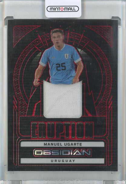 2022-23 Panini Obsidian Manuel Ugarte Eruption Purple collectible card #ER-MU36/44 from Uruguay