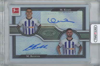 2022-23 TOPPS Tier One Bundesliga Dual Autographs card of Marc-Oliver Kempf and Marco Richter Hertha BSC Berlin 11/25