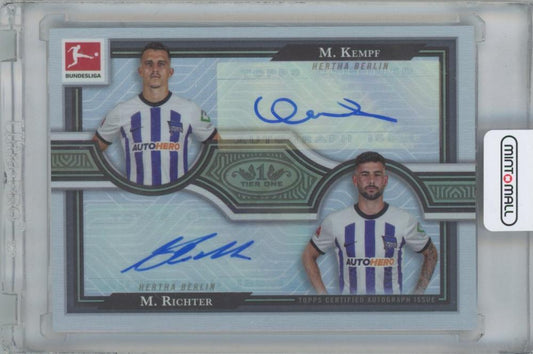 2022-23 TOPPS Tier One Bundesliga Dual Autographs card of Marc-Oliver Kempf and Marco Richter Hertha BSC Berlin 11/25