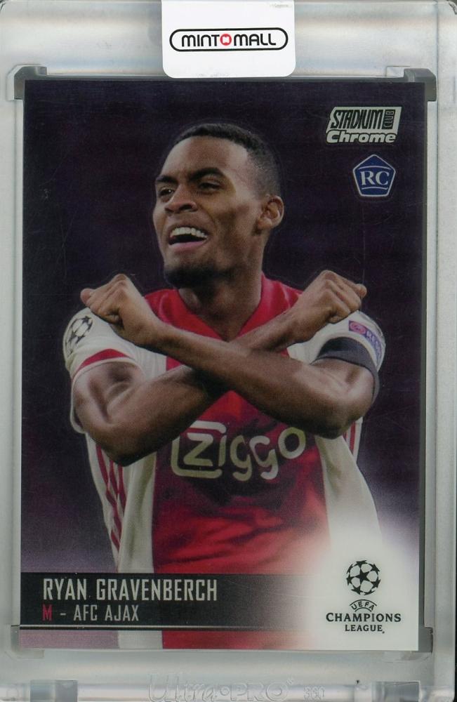 2020-21 Topps Stadium Club Chrome UEFA Champions League trading card of Ryan Gravenberch from AFC Ajax