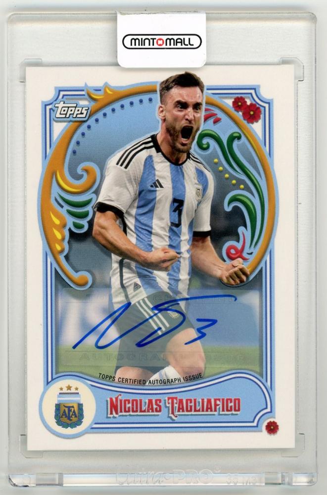 2023 TOPPS Argentina Fileteado First Team Autographs trading card featuring Nicolas Tagliafico #10