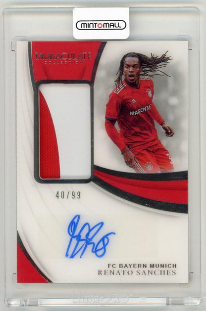 2018-19 Panini Immaculate Collection Renato Sanches Patch Autographs card serial 40 of 99 from FC Bayern Munich
