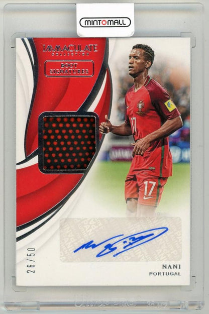 2018-19 Panini Immaculate Collection Nani Boot Signatures card number 26/50 from Portugal