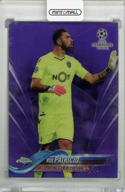2017-18 TOPPS Chrome UEFA Champions League Rui Patricio Purple Refractors card #54075/250 with slight corner damage
