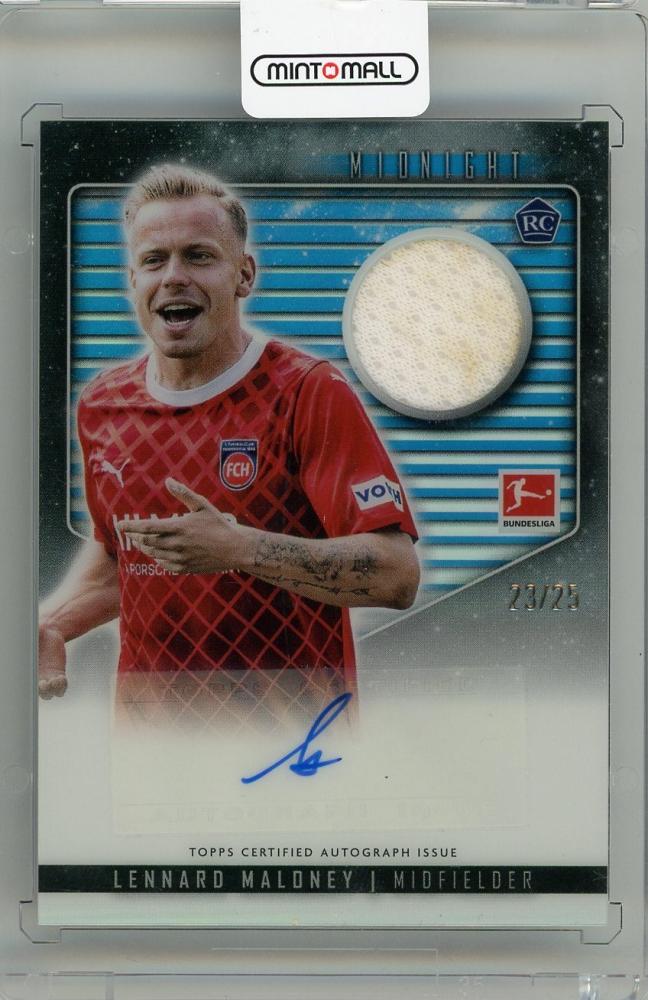 2023-24 TOPPS Midnight Bundesliga Lennard Maloney Relic Autographs Moonrise #RALM23/25 trading card