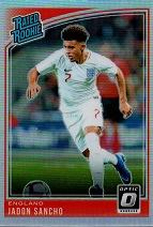 2018-19 Donruss Optic Silver #189 Jadon Sancho Rated Rookie soccer trading card