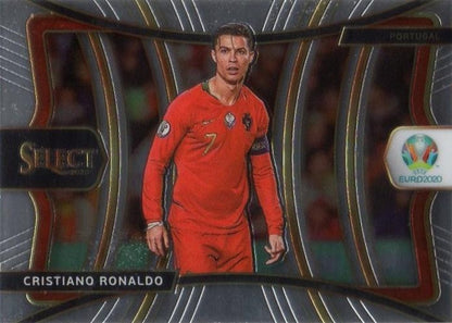 2020 Panini Select UEFA EURO Soccer Cristiano Ronaldo trading card No.136 with detailed player image