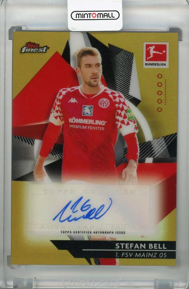 2020-21 Topps Finest Bundesliga Stefan Bell 1.FSV MAINZ 05 Gold Parallel Autograph card 04/25