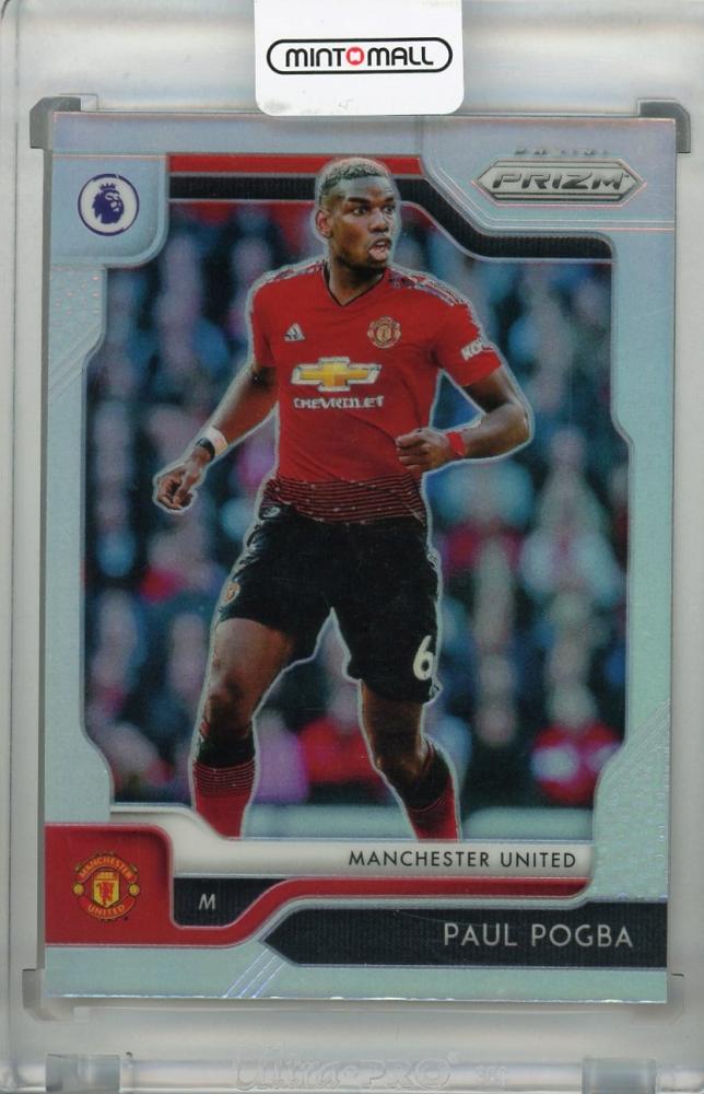 2019-20 Panini Prizm Premier League Manchester United Paul Pogba Silver Base Parallel trading card