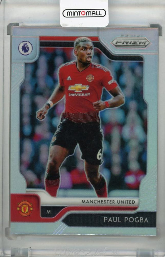 2019-20 Panini Prizm Premier League Manchester United Paul Pogba Silver Base Parallel trading card