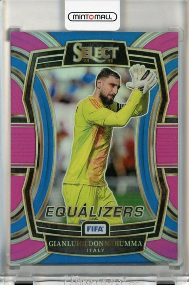 2023-24 Panini Select FIFA trading card featuring Gianluigi Donnarumma in Pink Parallel #2224/25