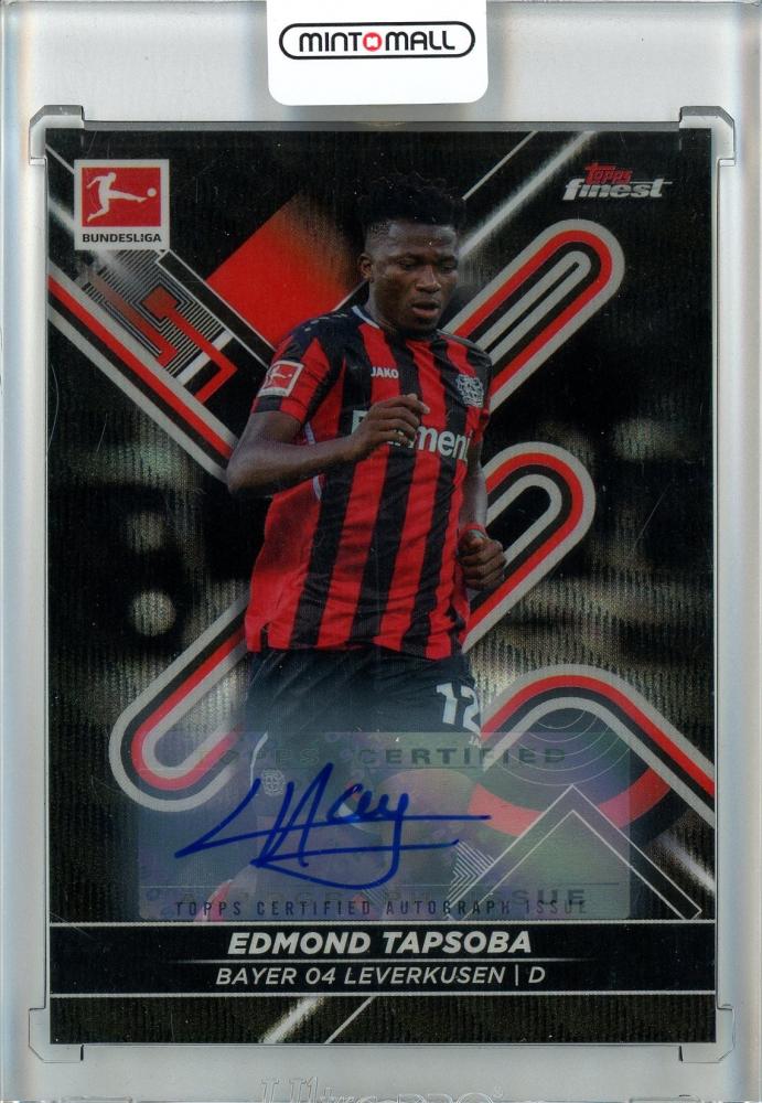 2021-22 Topps Finest Bundesliga Edmond Tapsoba Base Autograph Black Wave Refractors card #107090 of 150