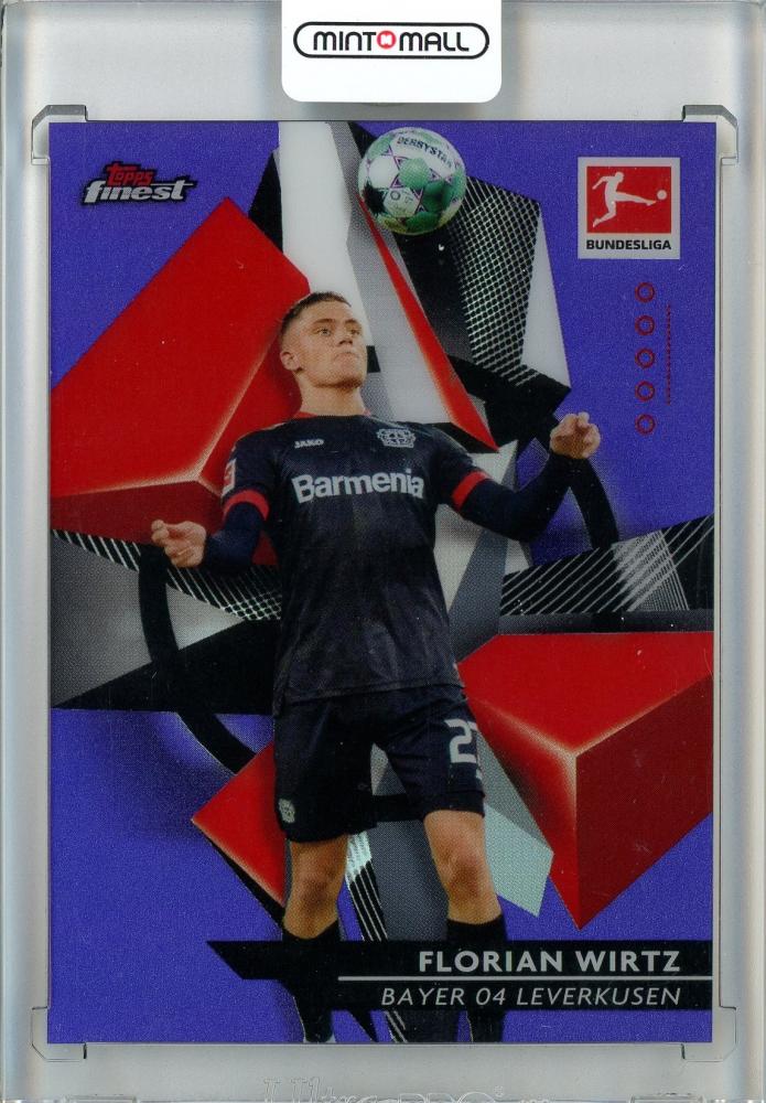 2020-21 Topps Finest Bundesliga Florian Wirtz Base Purple Refractors football trading card #64181 Bayer 04 Leverkusen