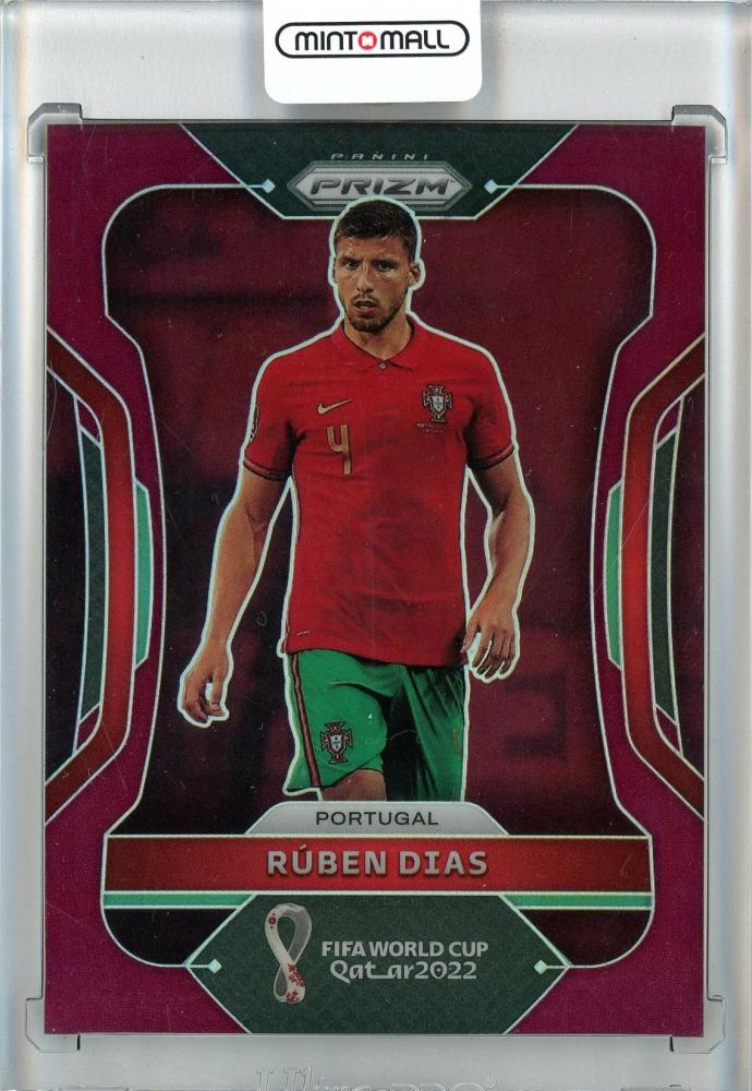 2022 Panini Prizm World Cup Ruben Dias Base Maroon Prizms trading card #18318/22