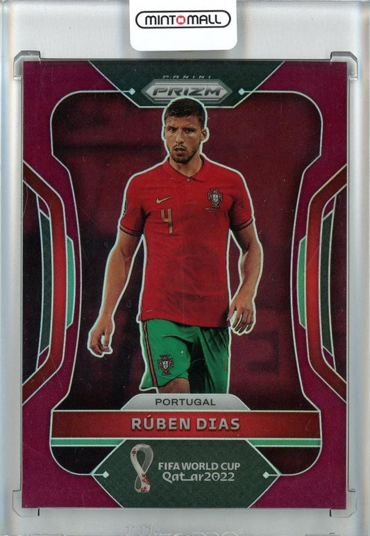 2022 Panini Prizm World Cup Ruben Dias Base Maroon Prizms trading card #18318/22