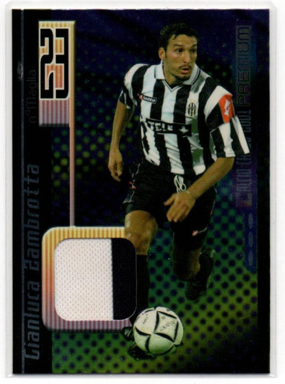 2001 PANINI CALCIO Premium Carte Maglia football card featuring Gianluca Zambrotta C10 in team jersey