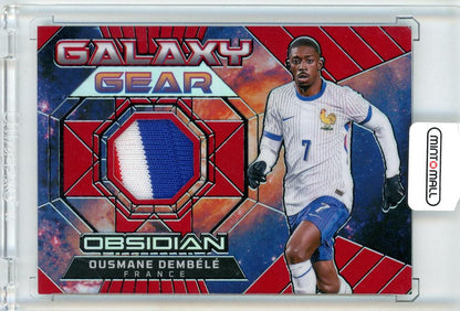 2024-25 Panini Obsidian Soccer Jersey featuring Ousmane Dembele model 02/10 in pristine condition