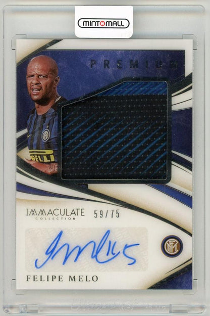 2020 Panini Immaculate Collection Felipe Melo Premium Swatch Autograph card numbered 59 of 75 from FC Internazionale Milano