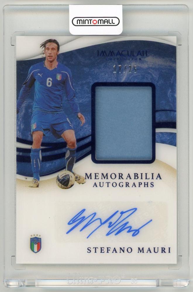 2020 Panini Immaculate Collection Stefano Mauri memorabilia autograph card Sapphire parallels 17 of 25 Italy