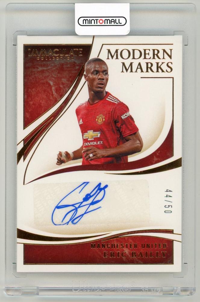 2020 Panini Immaculate Collection Eric Bailly Modern Marks Bronze Parallels numbered 44 out of 50 Manchester United card