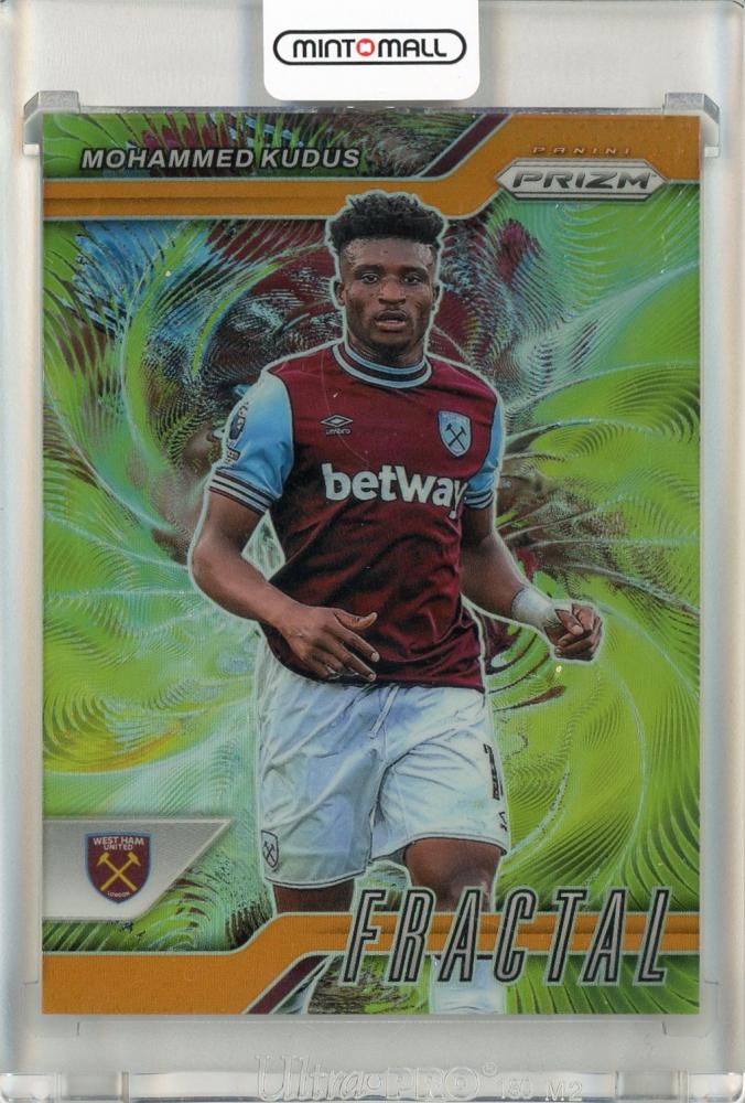 2024-25 Panini Prizm Premier League Mohammed Kudus Fractal Orange Prizm collectible card