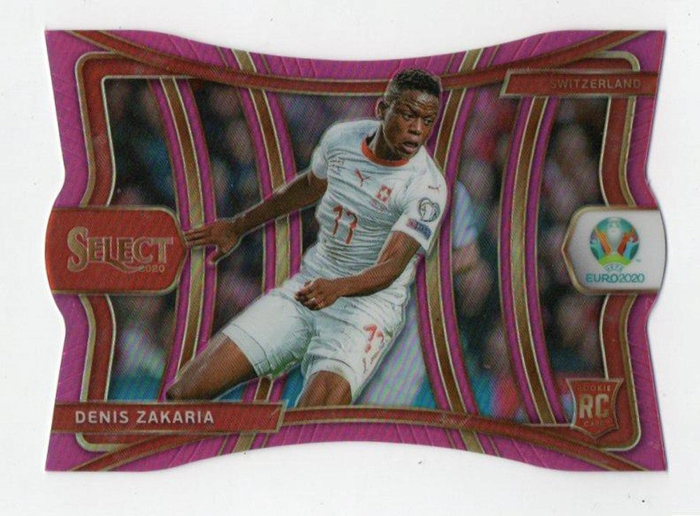 2020 Panini Select UEFA Euro Soccer Denis Zakaria Pink Die-cut trading card numbered 25 out of 99