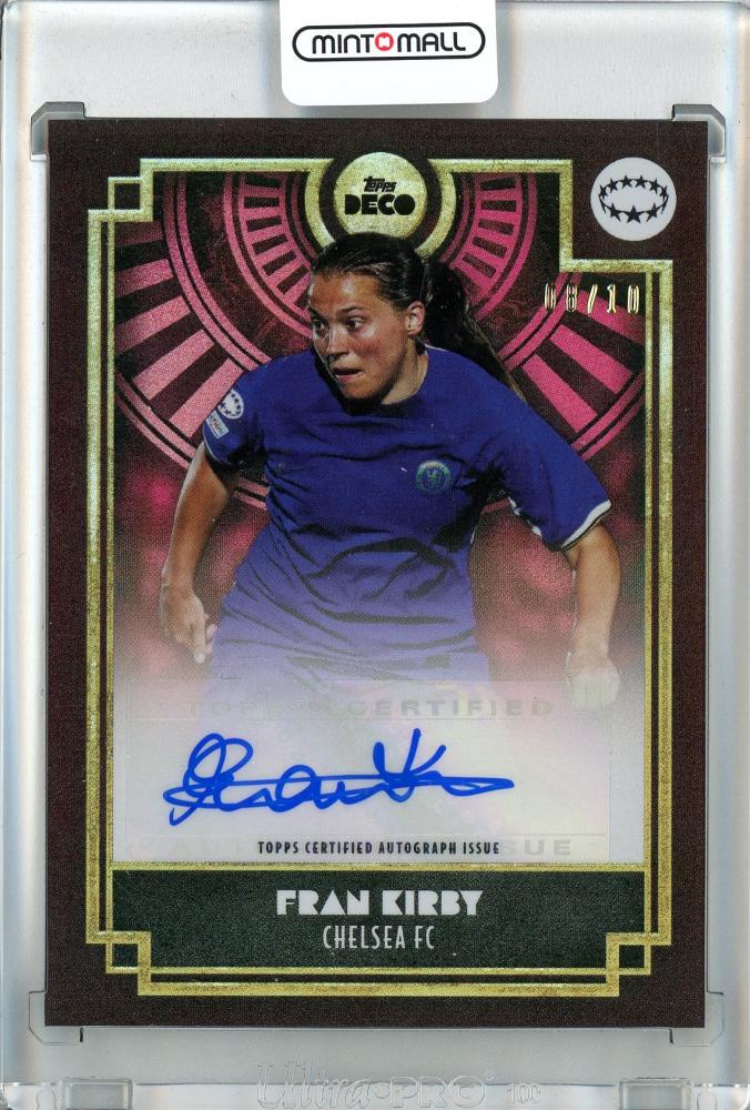 2023 Topps Deco UEFA Women trading card showing player artwork and Deco series design