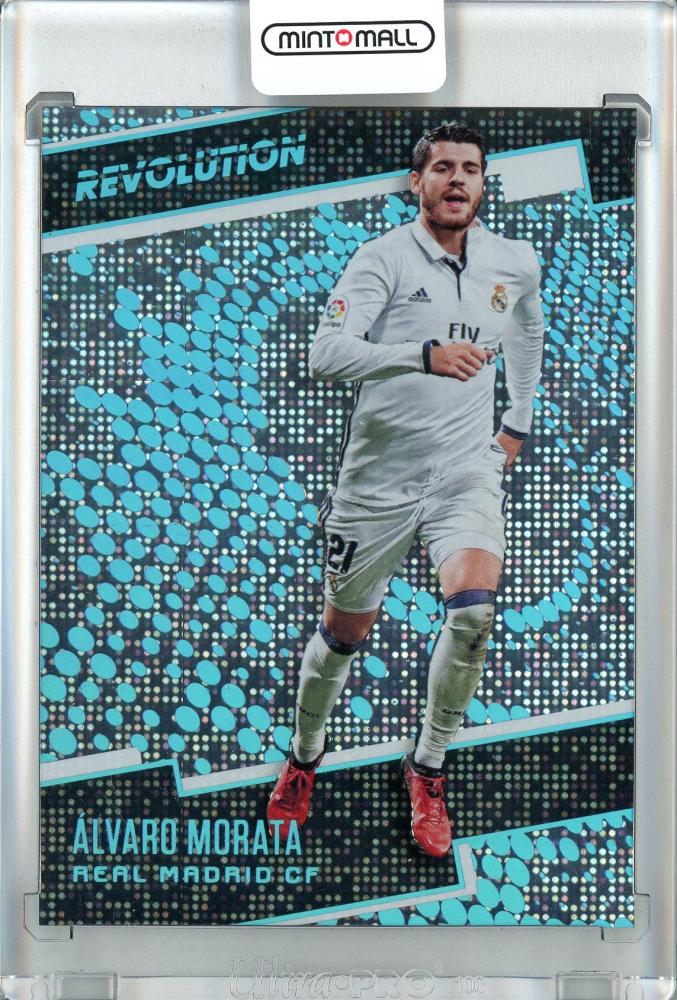 2017 Panini Revolution Soccer card of Alvaro Morata Base/Disco numbered 24 out of 25 from Real Madrid CF