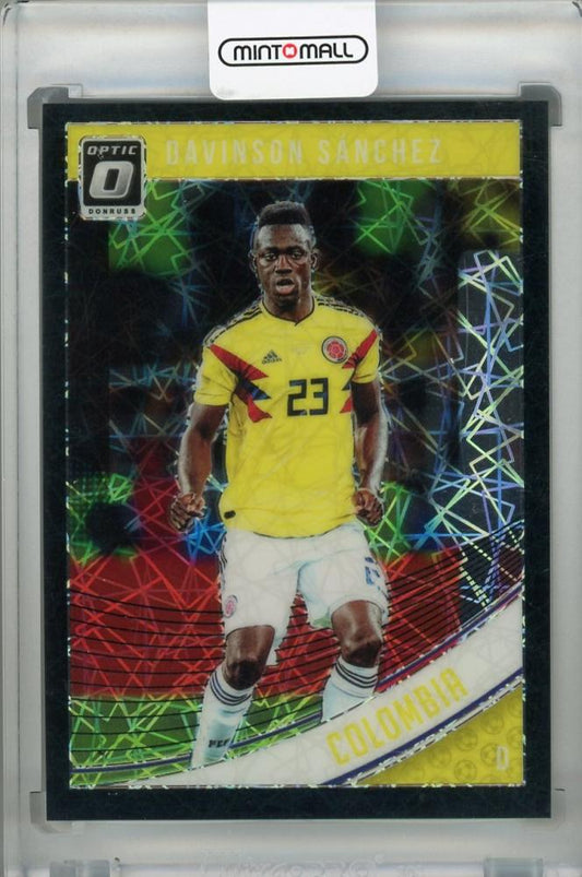 2018-19 Donruss Colombia Davinson Sanchez Base Optic Black Velocity parallel trading card numbered 21/25