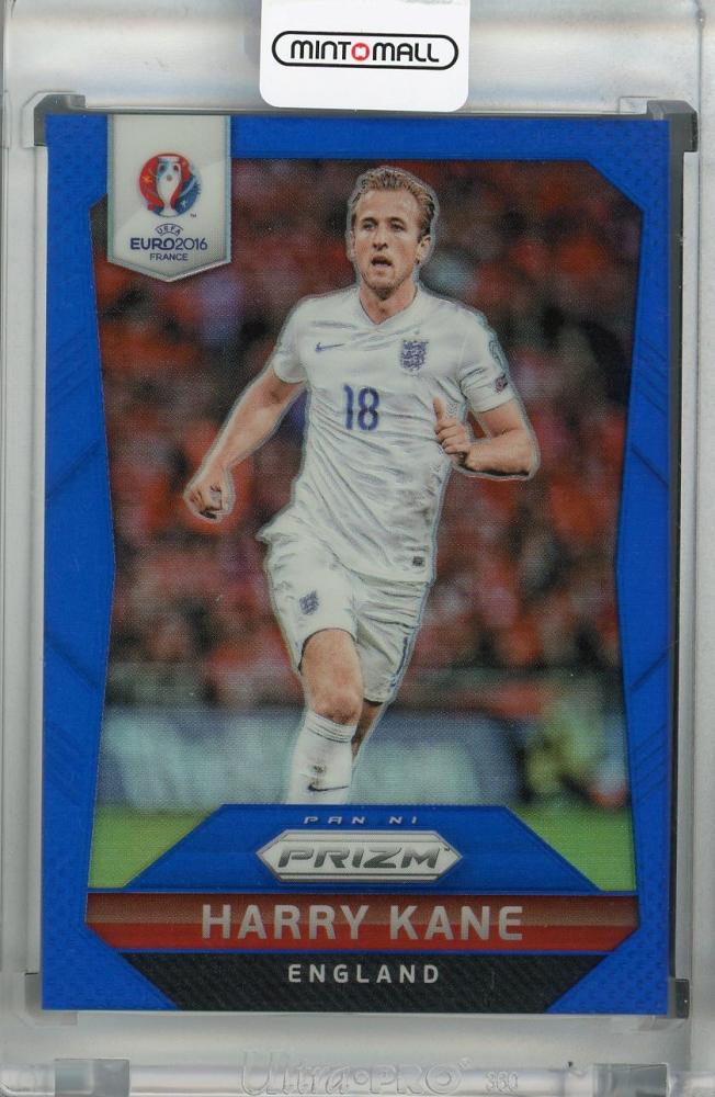 2016 Panini Prizm Euro England Harry Kane Base Blue Prizms parallel card serial 225 out of 249