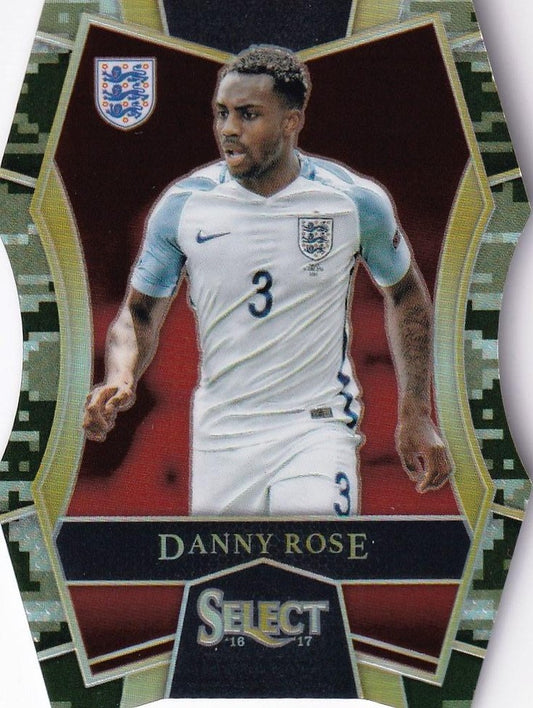 2016-17 Panini Select Soccer Danny Rose Mezzanine Base Camo Parallel card numbered 4 out of 20