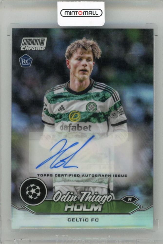2023-24 TOPPS Stadium Club Chrome UEFA Champions League Odin Thiago Holm Autograph card from Celtic FC
