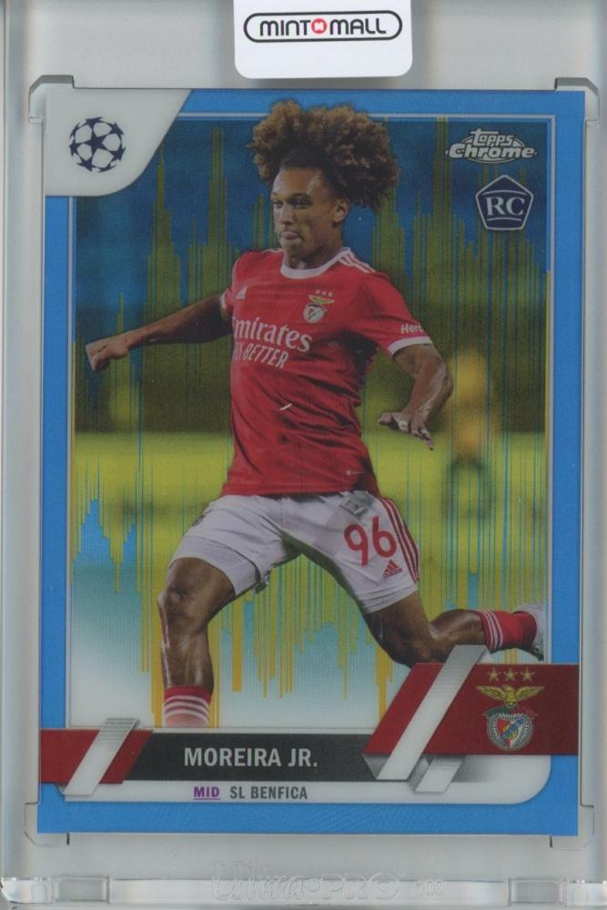 2022-23 Topps Chrome UEFA Club Competitions Soccer Card Moreira Jr. Blue & Gold Seismic #37 61/75
