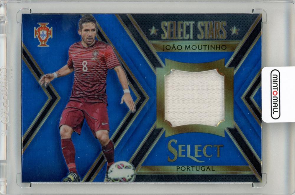 2015-16 Panini Select Soccer card of Joao Moutinho Blue serial number 22 out of 99 from Portugal