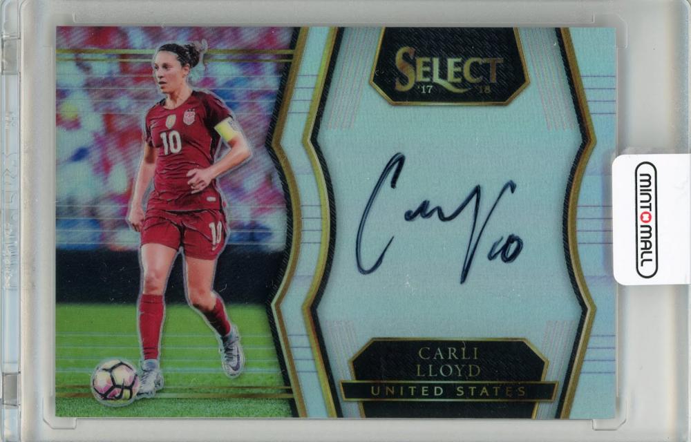 2017-18 PANINI Select Soccer Carli Lloyd Select Signature Card with serial number SS-CL