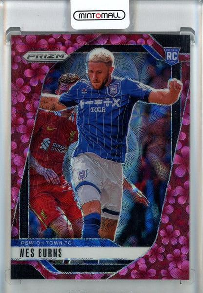 2024-25 Prizm Premier League Wes Burns RC Choice Cherry Blossom trading card #2846/8 from Ipswich Town FC