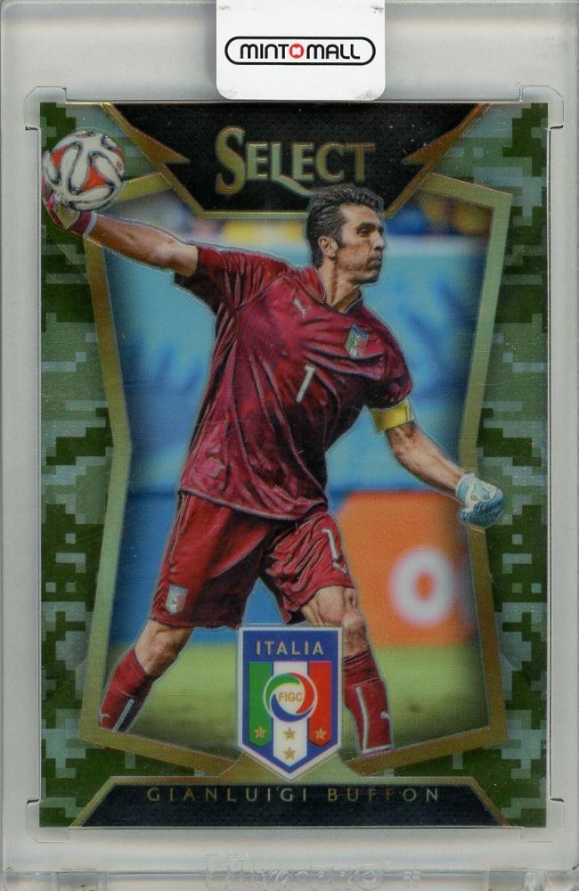 2015-16 PANINI SELECT Gianluigi Buffon Camo Prizm trading card serial number 16 of 249 from Italia