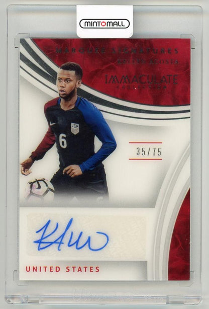 2017 Panini Immaculate Collection Kellyn Acosta Marquee Signatures card numbered 35 of 75