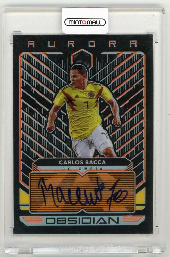 2019-20 Panini Obsidian Carlos Bacca Aurora Autographs Orange Parallels numbered 42 of 50 collectible card