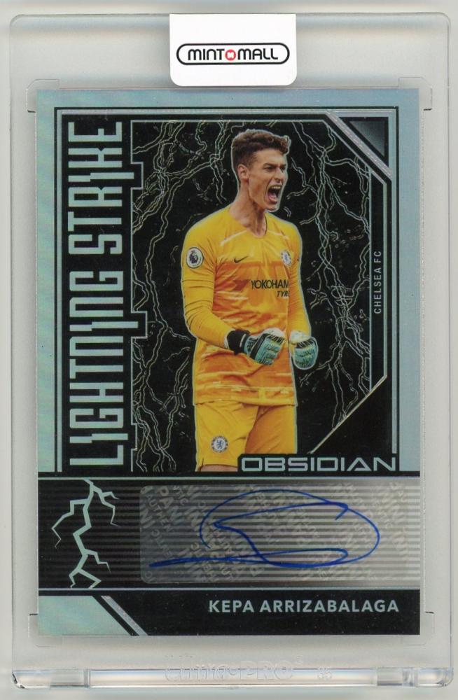 2019-20 Panini Obsidian Kepa Arrizabalaga Lightning Strike Autograph card serial number 96/149 Chelsea FC