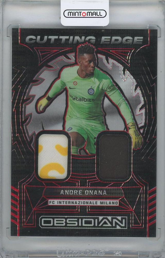 2022-23 PANINI Obsidian Cutting Edge Materials Electric Etch Red Pulsar card featuring Andre Onana FC Inter Milan 35/44