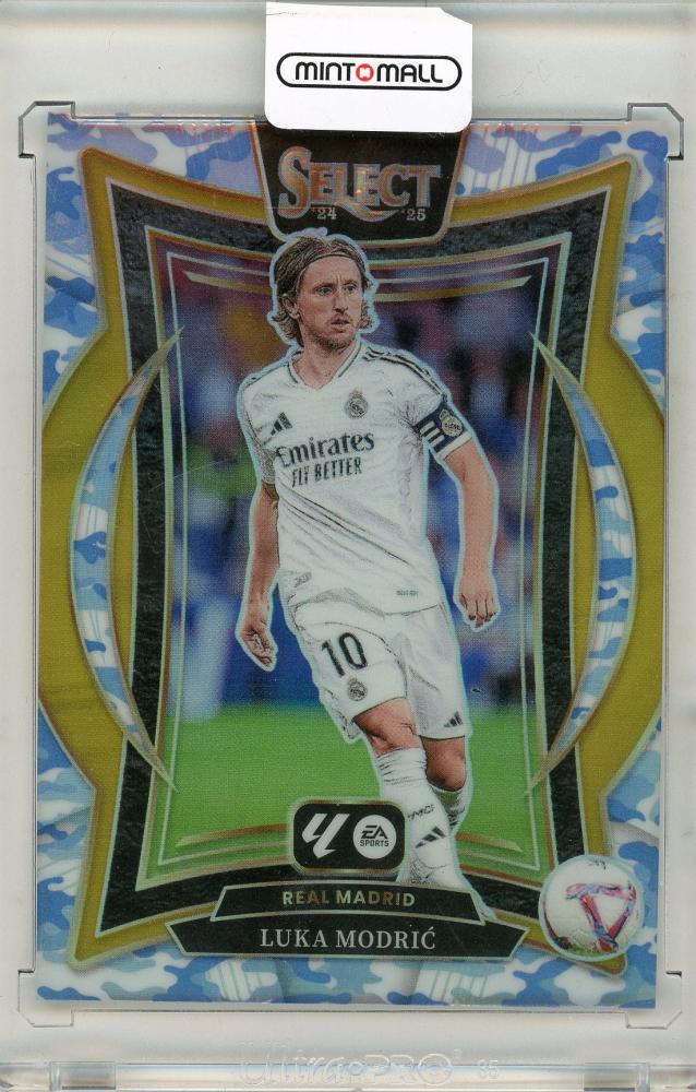 2024-25 Panini Select La Liga Soccer Luka Modric trading card numbered 21 out of 30 in mint condition