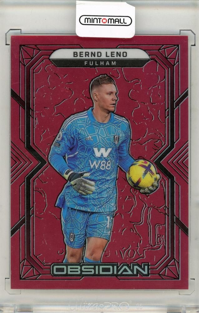 2022-23 Panini Obsidian Soccer trading card of Bernd Leno numbered 09 out of 10