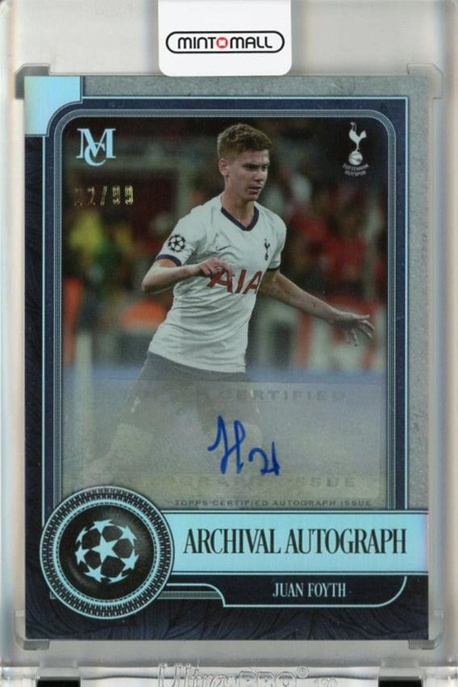 2019-20 Topps Museum Collection UEFA Champions League Juan Foyth Archival Autographs trading card #FAJF22/99