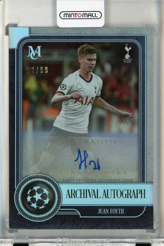 2019-20 Topps Museum Collection UEFA Champions League Juan Foyth Archival Autographs trading card #FAJF22/99