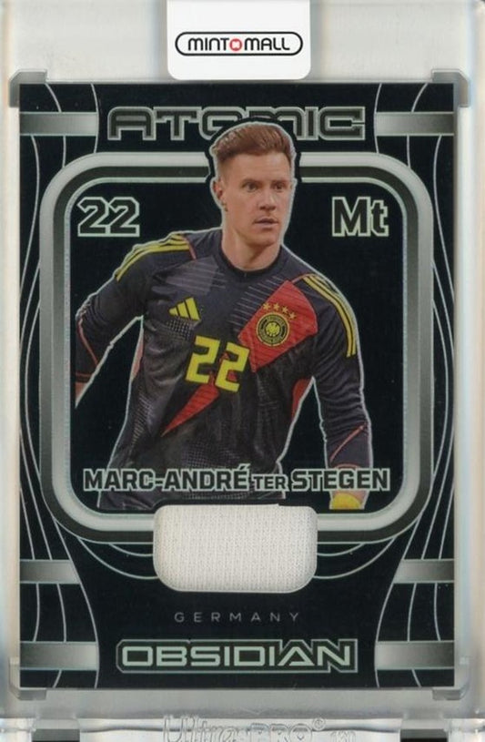 2023-24 Panini Obsidian Marc-Andre ter Stegen Atomic Material collectible card numbered 23078 of 199