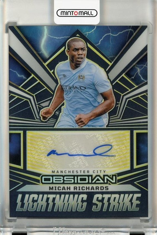 2023-24 Panini Obsidian Micah Richards Lightning Strike Signatures Electric Etch Yellow Auto card #2501/10