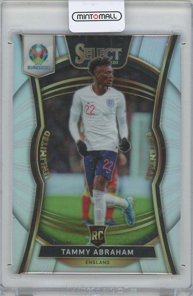 2020 Panini Select UEFA Euro Unlimited Potential Prizms Silver trading card of Tammy Abraham England serial number 12 of 25