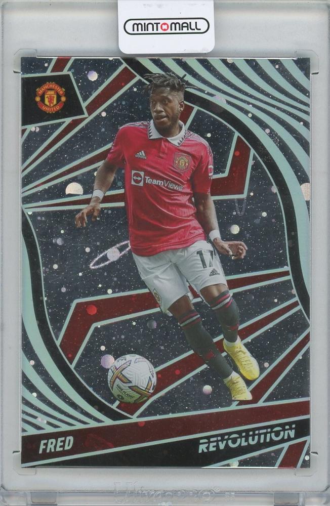2022-23 PANINI Revolution Cosmic trading card #180 showing FRED from Manchester United